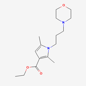 molecular formula C16H26N2O3 B5645361 ethyl 2,5-dimethyl-1-[3-(4-morpholinyl)propyl]-1H-pyrrole-3-carboxylate 