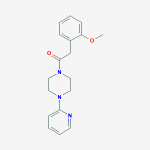 molecular formula C18H21N3O2 B5645369 1-[(2-methoxyphenyl)acetyl]-4-(2-pyridinyl)piperazine 