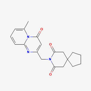 molecular formula C19H21N3O3 B5645375 8-[(6-methyl-4-oxo-4H-pyrido[1,2-a]pyrimidin-2-yl)methyl]-8-azaspiro[4.5]decane-7,9-dione 