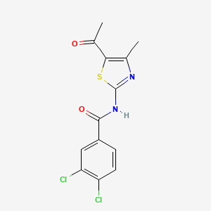 molecular formula C13H10Cl2N2O2S B5645417 N-(5-acetyl-4-methyl-1,3-thiazol-2-yl)-3,4-dichlorobenzamide 