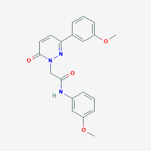 molecular formula C20H19N3O4 B5645426 N-(3-methoxyphenyl)-2-[3-(3-methoxyphenyl)-6-oxo-1(6H)-pyridazinyl]acetamide 