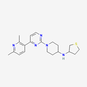 molecular formula C20H27N5S B5645446 1-[4-(2,6-dimethylpyridin-3-yl)pyrimidin-2-yl]-N-(tetrahydro-3-thienyl)piperidin-4-amine 
