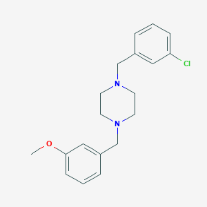 molecular formula C19H23ClN2O B5645457 1-(3-chlorobenzyl)-4-(3-methoxybenzyl)piperazine 