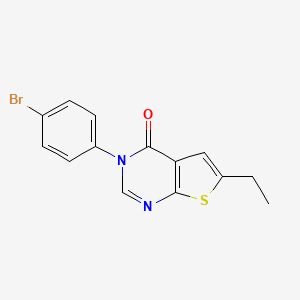 molecular formula C14H11BrN2OS B5645479 3-(4-bromophenyl)-6-ethylthieno[2,3-d]pyrimidin-4(3H)-one 