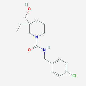 molecular formula C16H23ClN2O2 B5645517 N-(4-chlorobenzyl)-3-ethyl-3-(hydroxymethyl)-1-piperidinecarboxamide 
