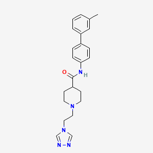 molecular formula C23H27N5O B5645522 N-(3'-methylbiphenyl-4-yl)-1-[2-(4H-1,2,4-triazol-4-yl)ethyl]piperidine-4-carboxamide 