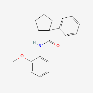 molecular formula C19H21NO2 B5645529 N-(2-methoxyphenyl)-1-phenylcyclopentanecarboxamide 