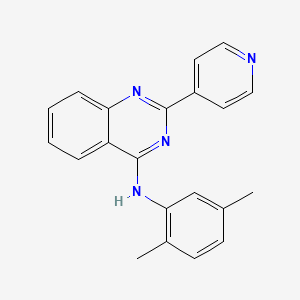 N-(2,5-dimethylphenyl)-2-(4-pyridinyl)-4-quinazolinamine