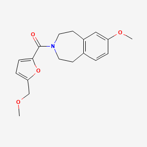 molecular formula C18H21NO4 B5645594 7-methoxy-3-[5-(methoxymethyl)-2-furoyl]-2,3,4,5-tetrahydro-1H-3-benzazepine 