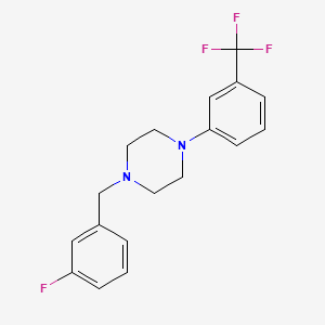 molecular formula C18H18F4N2 B5645596 1-(3-fluorobenzyl)-4-[3-(trifluoromethyl)phenyl]piperazine 