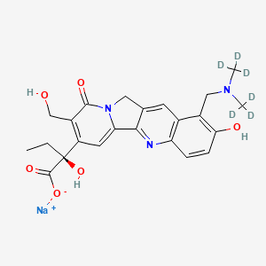 molecular formula C23H24N3NaO6 B564560 Topotecan-d6 Carboxylic Acid Sodium Salt CAS No. 1263470-27-4