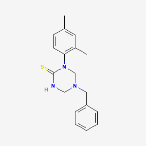 molecular formula C18H21N3S B5645605 5-benzyl-1-(2,4-dimethylphenyl)-1,3,5-triazinane-2-thione 