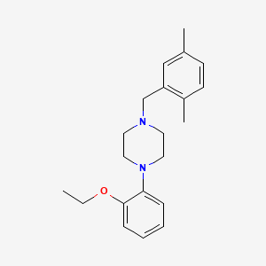 molecular formula C21H28N2O B5645612 1-(2,5-dimethylbenzyl)-4-(2-ethoxyphenyl)piperazine 
