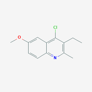 molecular formula C13H14ClNO B5645625 4-chloro-3-ethyl-6-methoxy-2-methylquinoline CAS No. 1140-39-2