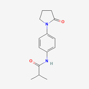 molecular formula C14H18N2O2 B5645633 2-methyl-N-[4-(2-oxo-1-pyrrolidinyl)phenyl]propanamide 