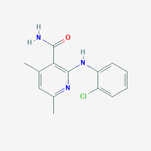 molecular formula C14H14ClN3O B5645649 2-[(2-chlorophenyl)amino]-4,6-dimethylnicotinamide 