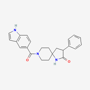 molecular formula C23H23N3O2 B5645728 8-(1H-indol-5-ylcarbonyl)-3-phenyl-1,8-diazaspiro[4.5]decan-2-one 