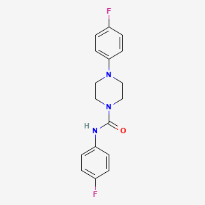 molecular formula C17H17F2N3O B5645764 N,4-bis(4-fluorophenyl)-1-piperazinecarboxamide 