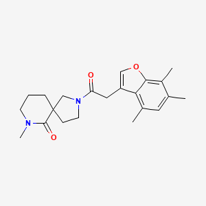 molecular formula C22H28N2O3 B5645867 7-methyl-2-[(4,6,7-trimethyl-1-benzofuran-3-yl)acetyl]-2,7-diazaspiro[4.5]decan-6-one 