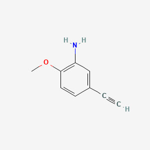 molecular formula C9H9NO B564590 5-乙炔基-2-甲氧基苯胺 CAS No. 105752-19-0