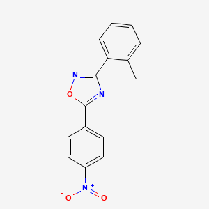 molecular formula C15H11N3O3 B5645910 3-(2-methylphenyl)-5-(4-nitrophenyl)-1,2,4-oxadiazole 