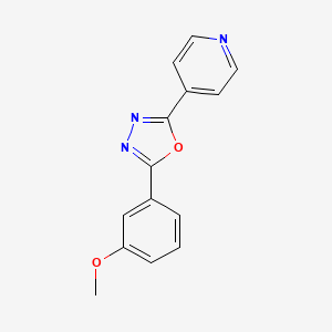 molecular formula C14H11N3O2 B5645916 4-[5-(3-methoxyphenyl)-1,3,4-oxadiazol-2-yl]pyridine 