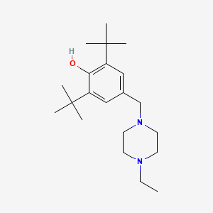 molecular formula C21H36N2O B5645923 2,6-di-tert-butyl-4-[(4-ethyl-1-piperazinyl)methyl]phenol 