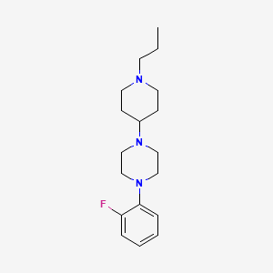 molecular formula C18H28FN3 B5645928 1-(2-fluorophenyl)-4-(1-propyl-4-piperidinyl)piperazine 