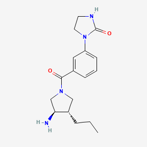 1-(3-{[(3R*,4S*)-3-amino-4-propylpyrrolidin-1-yl]carbonyl}phenyl)imidazolidin-2-one