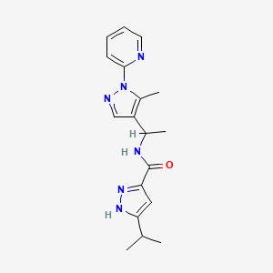 3-isopropyl-N-[1-(5-methyl-1-pyridin-2-yl-1H-pyrazol-4-yl)ethyl]-1H-pyrazole-5-carboxamide