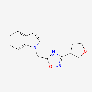 1-{[3-(tetrahydrofuran-3-yl)-1,2,4-oxadiazol-5-yl]methyl}-1H-indole