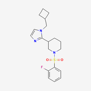 3-[1-(cyclobutylmethyl)-1H-imidazol-2-yl]-1-[(2-fluorophenyl)sulfonyl]piperidine