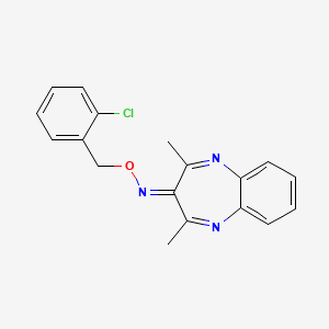 molecular formula C18H16ClN3O B5646042 2,4-dimethyl-3H-1,5-benzodiazepin-3-one O-(2-chlorobenzyl)oxime 