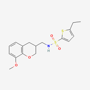 molecular formula C17H21NO4S2 B5646045 5-ethyl-N-[(8-methoxy-3,4-dihydro-2H-chromen-3-yl)methyl]thiophene-2-sulfonamide 