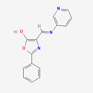 molecular formula C15H11N3O2 B5646071 2-phenyl-4-[(3-pyridinylamino)methylene]-1,3-oxazol-5(4H)-one 