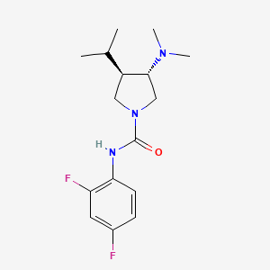 molecular formula C16H23F2N3O B5646084 (3S*,4R*)-N-(2,4-difluorophenyl)-3-(dimethylamino)-4-isopropylpyrrolidine-1-carboxamide 