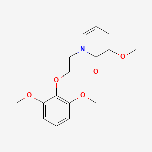 molecular formula C16H19NO5 B5646104 1-[2-(2,6-dimethoxyphenoxy)ethyl]-3-methoxypyridin-2(1H)-one 