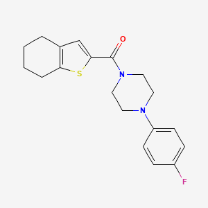 molecular formula C19H21FN2OS B5646108 1-(4-fluorophenyl)-4-(4,5,6,7-tetrahydro-1-benzothien-2-ylcarbonyl)piperazine 