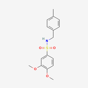 molecular formula C16H19NO4S B5646151 3,4-dimethoxy-N-(4-methylbenzyl)benzenesulfonamide 
