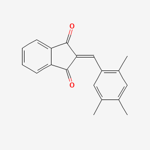 molecular formula C19H16O2 B5646154 2-(2,4,5-trimethylbenzylidene)-1H-indene-1,3(2H)-dione 