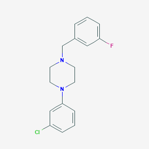 molecular formula C17H18ClFN2 B5646178 1-(3-chlorophenyl)-4-(3-fluorobenzyl)piperazine 