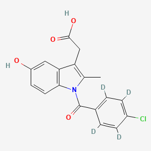 molecular formula C18H14ClNO4 B564618 O-去甲基吲哚美辛-d4 CAS No. 1189916-55-9