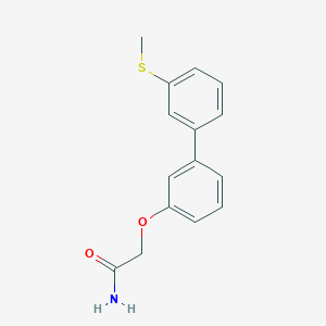 molecular formula C15H15NO2S B5646192 2-{[3'-(methylthio)biphenyl-3-yl]oxy}acetamide 