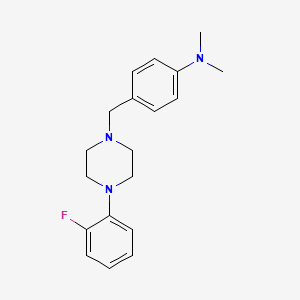 molecular formula C19H24FN3 B5646204 (4-{[4-(2-fluorophenyl)-1-piperazinyl]methyl}phenyl)dimethylamine 