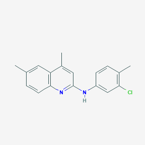 molecular formula C18H17ClN2 B5646213 N-(3-chloro-4-methylphenyl)-4,6-dimethyl-2-quinolinamine 