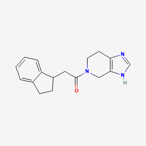 molecular formula C17H19N3O B5646221 5-(2,3-dihydro-1H-inden-1-ylacetyl)-4,5,6,7-tetrahydro-1H-imidazo[4,5-c]pyridine 
