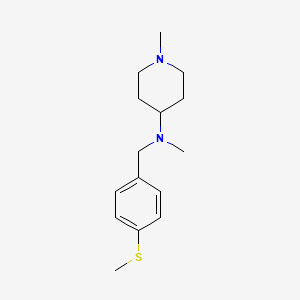 molecular formula C15H24N2S B5646251 N,1-dimethyl-N-[4-(methylthio)benzyl]-4-piperidinamine 
