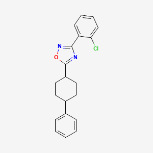 molecular formula C20H19ClN2O B5646303 3-(2-chlorophenyl)-5-(4-phenylcyclohexyl)-1,2,4-oxadiazole 