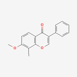 molecular formula C17H14O3 B5646338 7-甲氧基-8-甲基-3-苯基-4H-色烯-4-酮 
