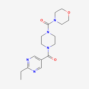 molecular formula C16H23N5O3 B5646352 4-({4-[(2-ethyl-5-pyrimidinyl)carbonyl]-1-piperazinyl}carbonyl)morpholine 